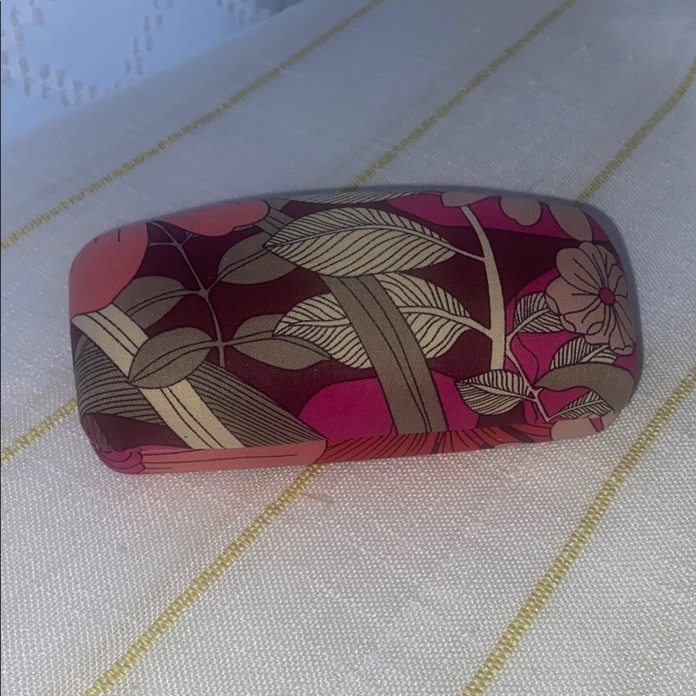 Vera Bradley Pink and Brown Floral Eyeglass Case